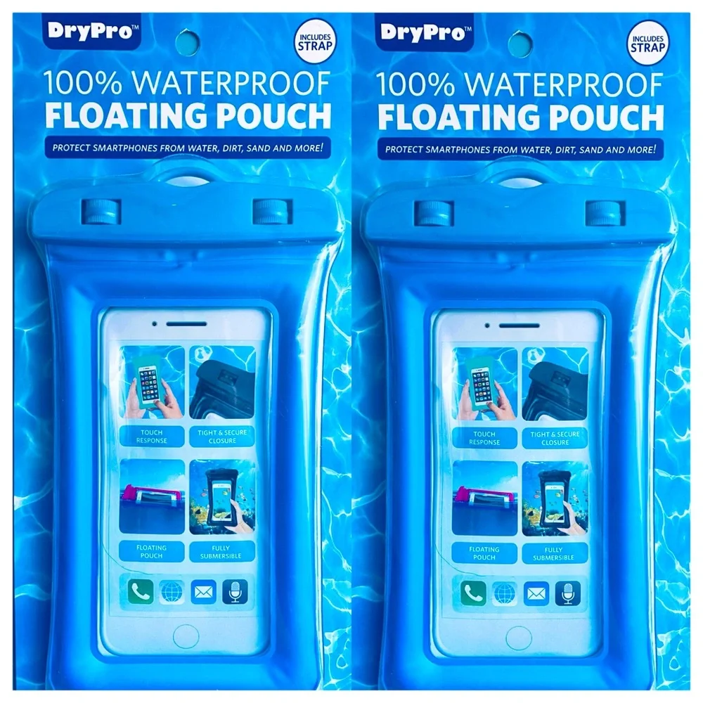 2 pcs Waterproof Floating Cellphone Pouch Smartphones Protective Cover